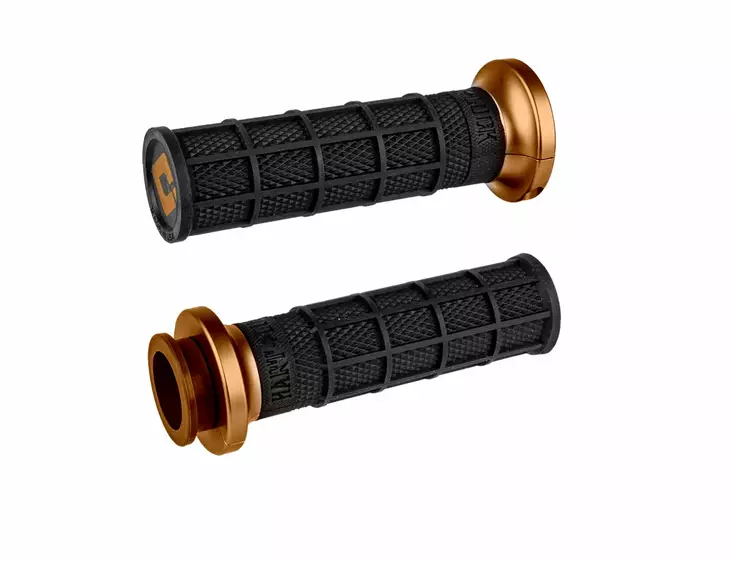 ODI Street V-TWIN Lock-On HART-LUCK Full-Waffle BLACK/Bronze/bronze - Handtag - D490491 - 1