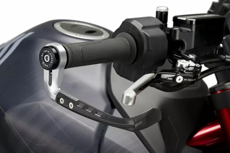 Puig Protector Brake Lever Raw C/Silver - Handskydd - D491231 - 1