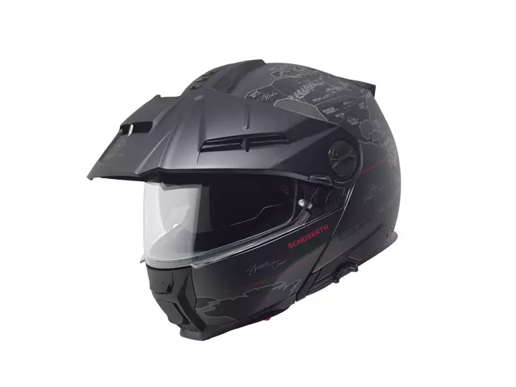 Schuberth Hjälm E2 Atlas mattsvart/röd - Skoterhjälmar - D487621 - 1
