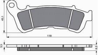 GOLDFREN Bromsbelägg 257 Ceramic Carbon AD - Bromsbelägg - D26592 - 1