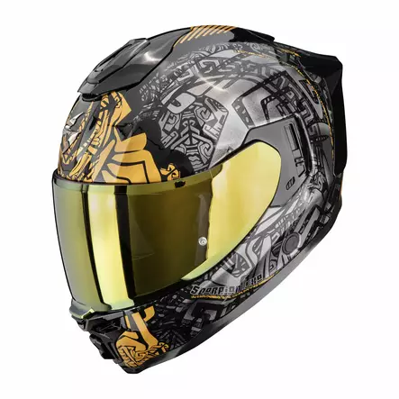 SCORPION Helmet EXO-1500 AIR APUS Black-Grey-Gold - Skoterhjälmar - D514992 - 1