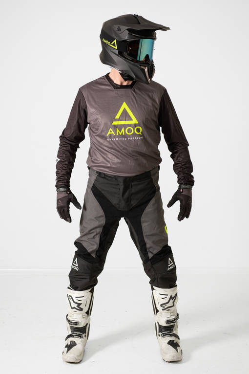 AMOQ Ascent Comp Crosströja Grå/Svart/HiVis - Tröjor Offroad - D405392 - 1