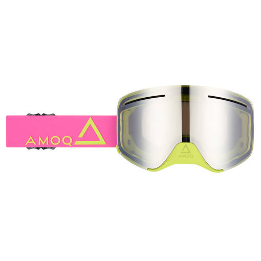 AMOQ Vision Vent+ Magnetic Goggles Pink-HiVis - Silver Mirror - Goggles - D456082 - 1