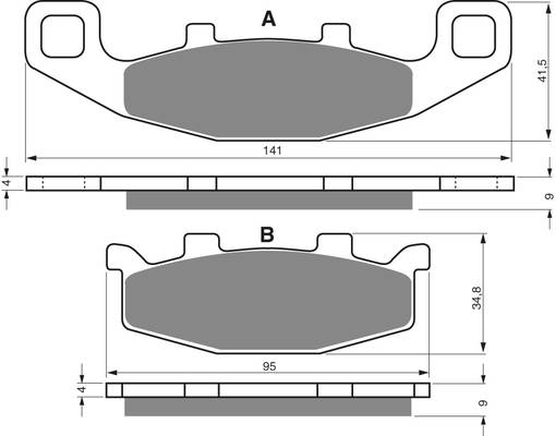 GOLDFREN Bromsbelägg 013 Ceramic Carbon S3 - Bromsbelägg - D26412 - 1