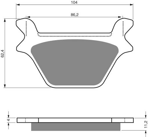 GOLDFREN Bromsbelägg 056 Ceramic carbon AD - Bromsbelägg - D26462 - 1