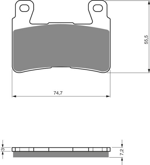 GOLDFREN Bromsbelägg 134 Ceramic carbon AD - Bromsbelägg - D26512 - 1