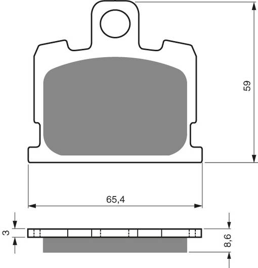 GOLDFREN Bromsbelägg 151 Ceramic carbon AD - Bromsbelägg - D26532 - 1