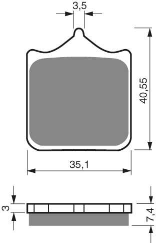 GOLDFREN Bromsbelägg 177 Ceramic carbon AD 1PAR = 4SMÅ - Bromsbelägg - D26542 - 1