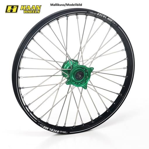 Haan wheel KX 125/250 / KXF250/450 06-18 21-1,60 A60 RIM/GREEN HUB - Kompletta hjul - D203132 - 1