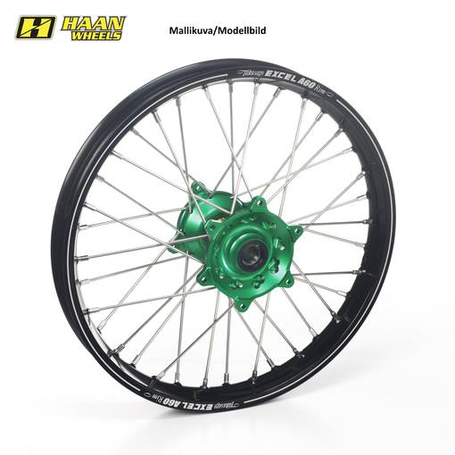 Haan wheel KX 250 / KXF 450 03-16 19-2,15 A60 RIM/GREEN HUB - Kompletta hjul - D104112 - 1