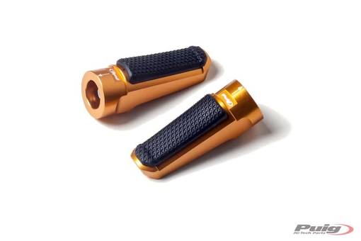 Puig Footpegs Racing+Rubber Rig/Left C/Gold - Fotpinnar - D184392 - 1