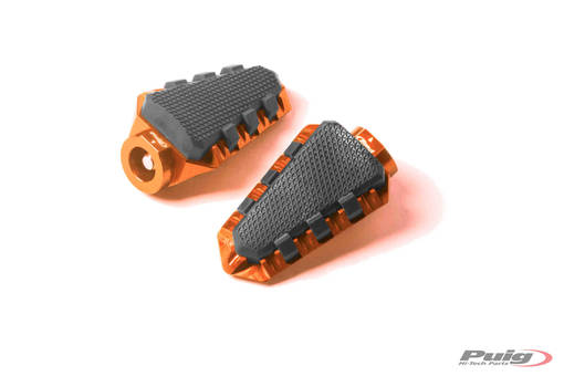 Puig Footrests Hi-Tech Trail Right/Left C/Orange - Fotpinnar - D184402 - 1