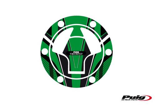 Puig Fuel Cap Cover Radical Kawasaki C/Green - Dekaler - D183282 - 1