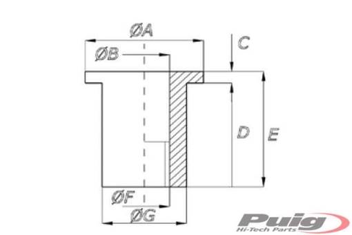 Puig M5 Wellnuts (25 Unit) 18X10X2.5X2 - Bultar & Bultserier - D180372 - 1