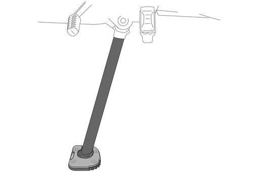 Puig Side Stand Foot Enlarger Honda Nt1100 22' C/Black - Övrigt - D447142 - 1