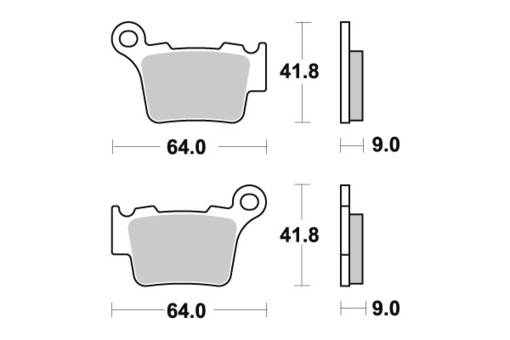 Sbs Bromsklossats Sintered Offroad - Bromsbelägg - D107052 - 1