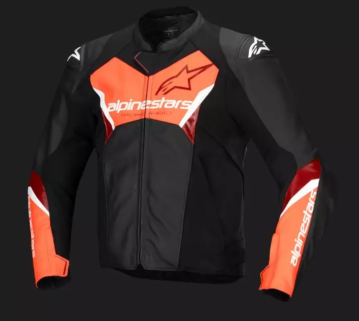 Alpinestars Skinnjacka Faster v3 Svart/Röd Fluo - Jackor Onroad - D477362 - 1