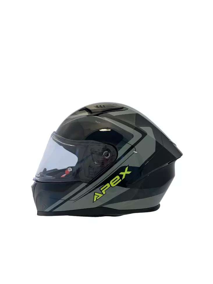 APEX Hjälm FI100 Valencia svart/grå/gul - Skoterhjälmar - D488392 - 1