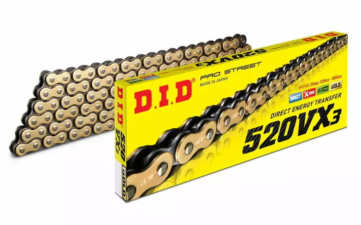 D.I.D 520VX3 G&B Chain+Connecting link (FJ) - Kedjor 520 - D508492 - 1
