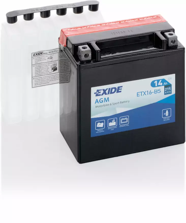 Exide batteri ETX16-BS - Batteri & Laddning - D528792 - 1
