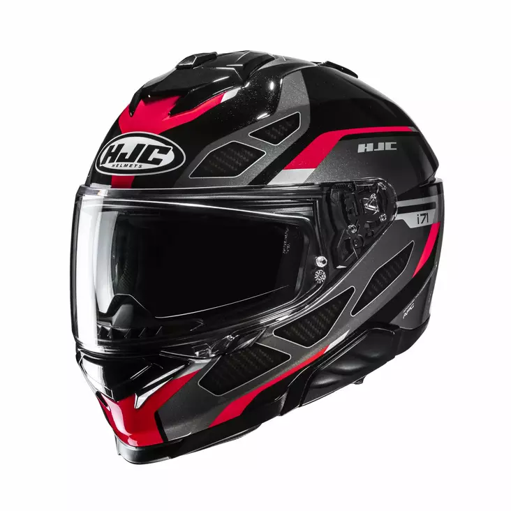 HJC Helmet i71 Zest Svart/Röd MC1SF - Skoterhjälmar - D508712 - 1