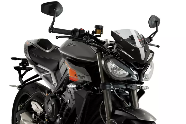 Puig Windshield New Generation Sport Triumph Street Triple - Dark Smoke - Vindskydd - D509282 - 1