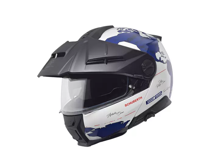 Schuberth Hjälm E2 Atlas vit/blå - Skoterhjälmar - D487622 - 1