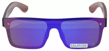 AMOQ Burst Solglasögon PLRZD Trä-Lila röd spegel - Solglasögon - D490143 - 2