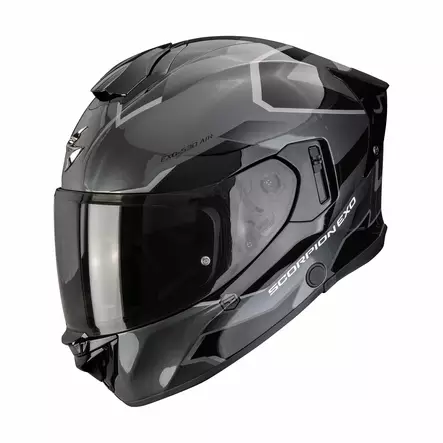 SCORPION Helmet EXO-530 AIR CLIP Silver-Black - Skoterhjälmar - D515043 - 1
