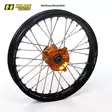 Haan wheel SX50 FRONT 24-.. 14-1,60 BLACK RIM/ORANGE HUB - Kompletta hjul - D526473 - 1