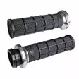 ODI Street V-TWIN Lock-On HART-LUCK Full-Waffle BLACK/Black/silver - Handtag - D490483 - 1
