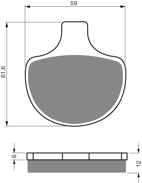 GOLDFREN Bromsbelägg 057 Ceramic carbon AD - Bromsbelägg - D26463 - 1