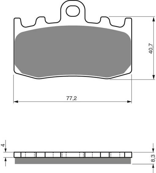 GOLDFREN Bromsbelägg 196 Ceramic carbon AD - Bromsbelägg - D26553 - 1