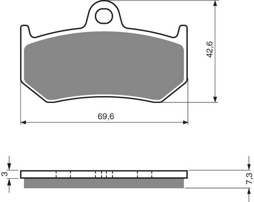 GOLDFREN Bromsbelägg 235 Ceramic Carbon S3 - Bromsbelägg - D89993 - 1