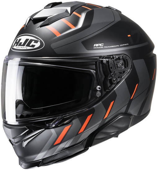 HJC Hjälm i71 Simo Svart/Grå/Fluo Orange MC6H - Skoterhjälmar - D438483 - 1