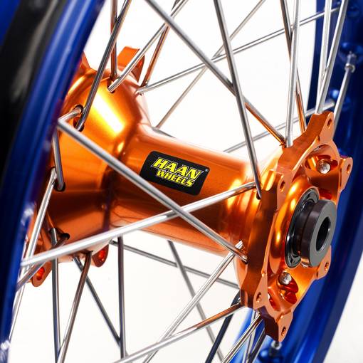 Haan wheel KX 125/250 / KXF250/450 06-18 21-1,60 ORANGE HUB/BLUE RIM - Kompletta hjul - D203133 - 1