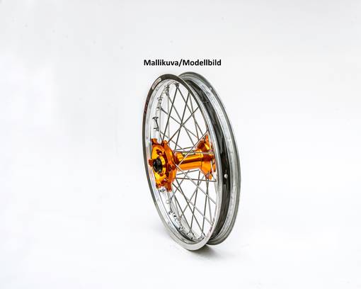 Haan wheel SX&SXF&EXC MODELS 17-3,50 SILVER RIM/ORANGE HUB - Kompletta hjul - D104113 - 1
