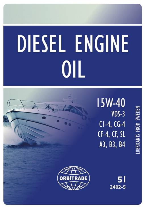 Orbitrade Diesel engine oil 15W40 5L - Motorolja - D197003 - 1