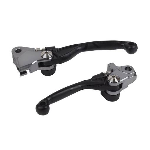 Polisport Pivot Lever Set KX250F 21-24 KX450F 19-23 Black (Pr) - Broms- & Kopplingshandtag - D440213 - 1