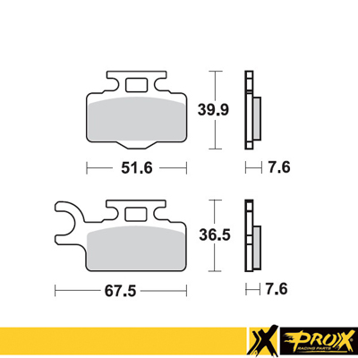 ProX Bromsbelägg fram KX65 '00-16 + RM65 '03-05 - Bromsbelägg - D18253 - 1