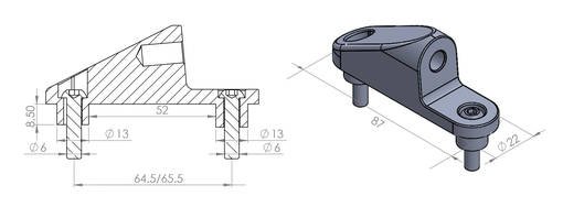 Puig Adapter Without Side For Fairing C600S 12'-13' - Bultar & Bultserier - D186543 - 1