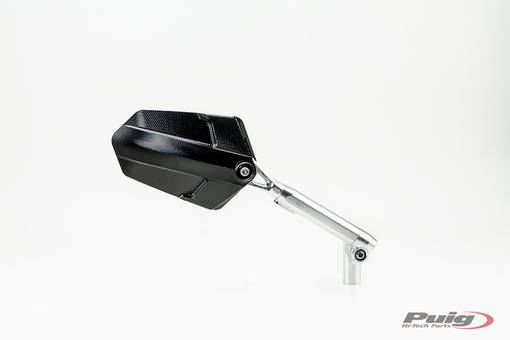 Puig Rear Mirror Mod. Explorer Homolog. Right C/Alu-Bla - Backspeglar - D180083 - 1