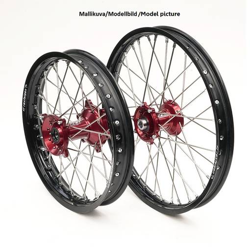 REX WHEELS 18-2,15 CRF250 14-.., CRF450 13-.. SVART FÄLG/RÖD NAV 25MM - Kompletta hjul - D114603 - 1