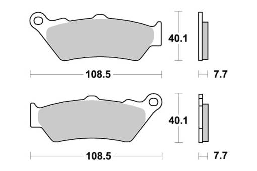 Sbs Bromsklossats Sintered bak - Bromsbelägg - D106943 - 1