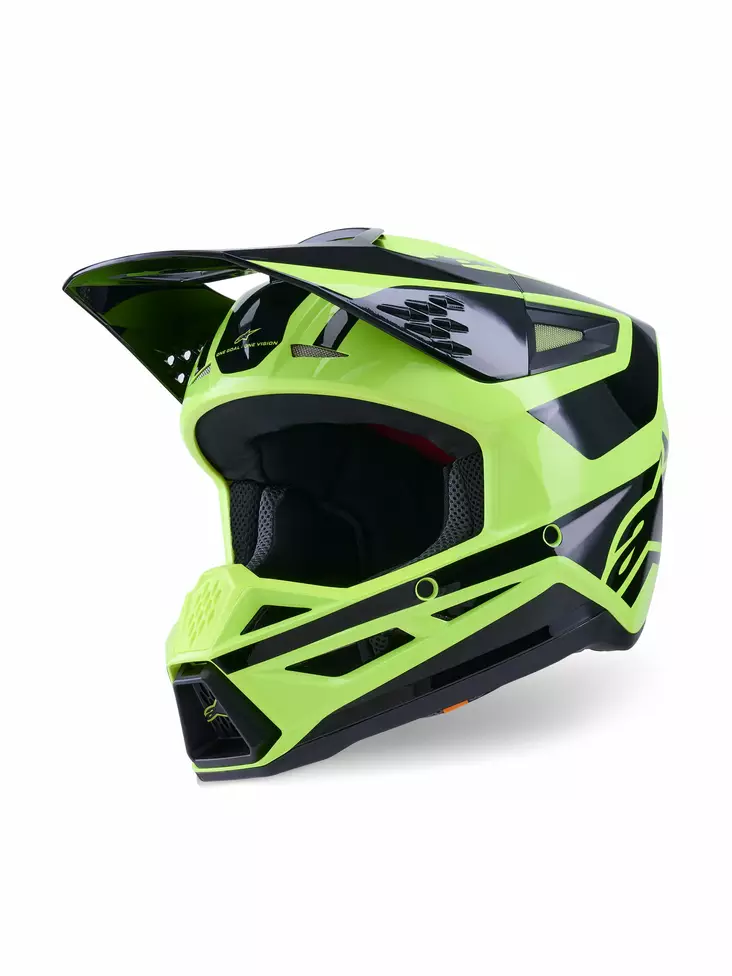 Alpinestars Hjälm S-M3 Heat Fluo Gul/Svart - Skoterhjälmar - D494043 - 1