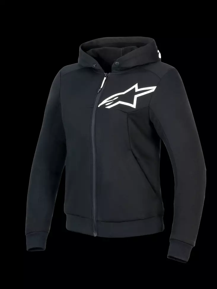 Alpinestars Hoodie Dam Chrome v2 Svart/Vit - Jackor Onroad - D485773 - 1