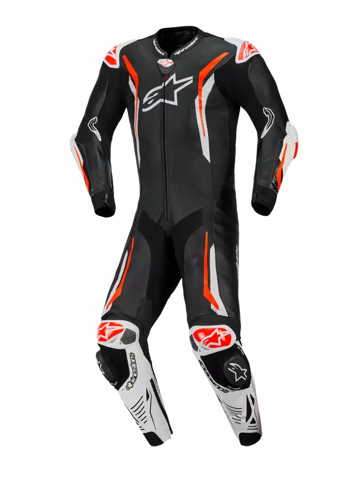 Alpinestars Skinnställ 1-pcs GP Tech v5 Svart/Vit/ Fluo Röd - Skinnställ - D500663 - 1