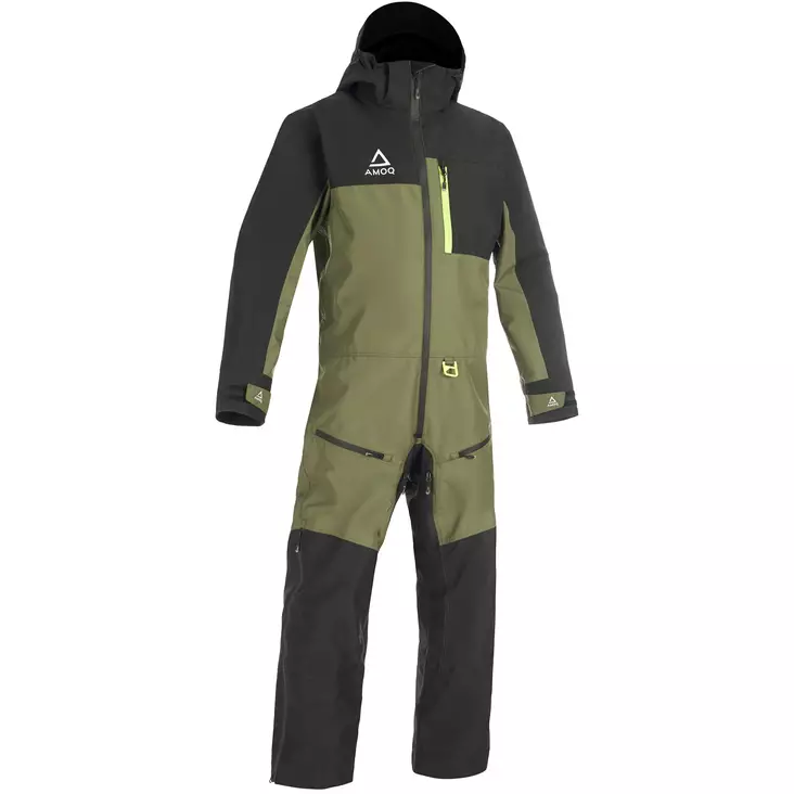 AMOQ Dynamic Overall Fodrad Svart/Militärgrön/Hivis - Skoteroveraller - D501793 - 1