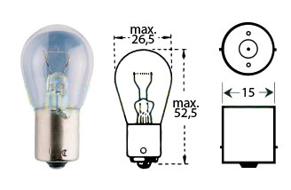 Glödlampa 6v 21w Ba 15s - Glödlampor - D475643 - 1