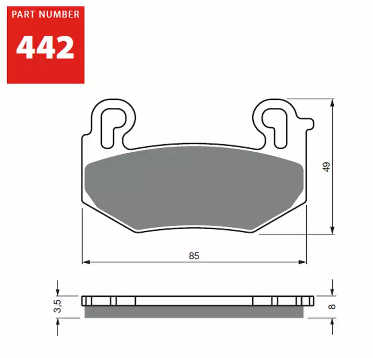 GOLDFREN Bromsbelägg 442 Ceramic Carbon S3 - Bromsbelägg - D502243 - 1